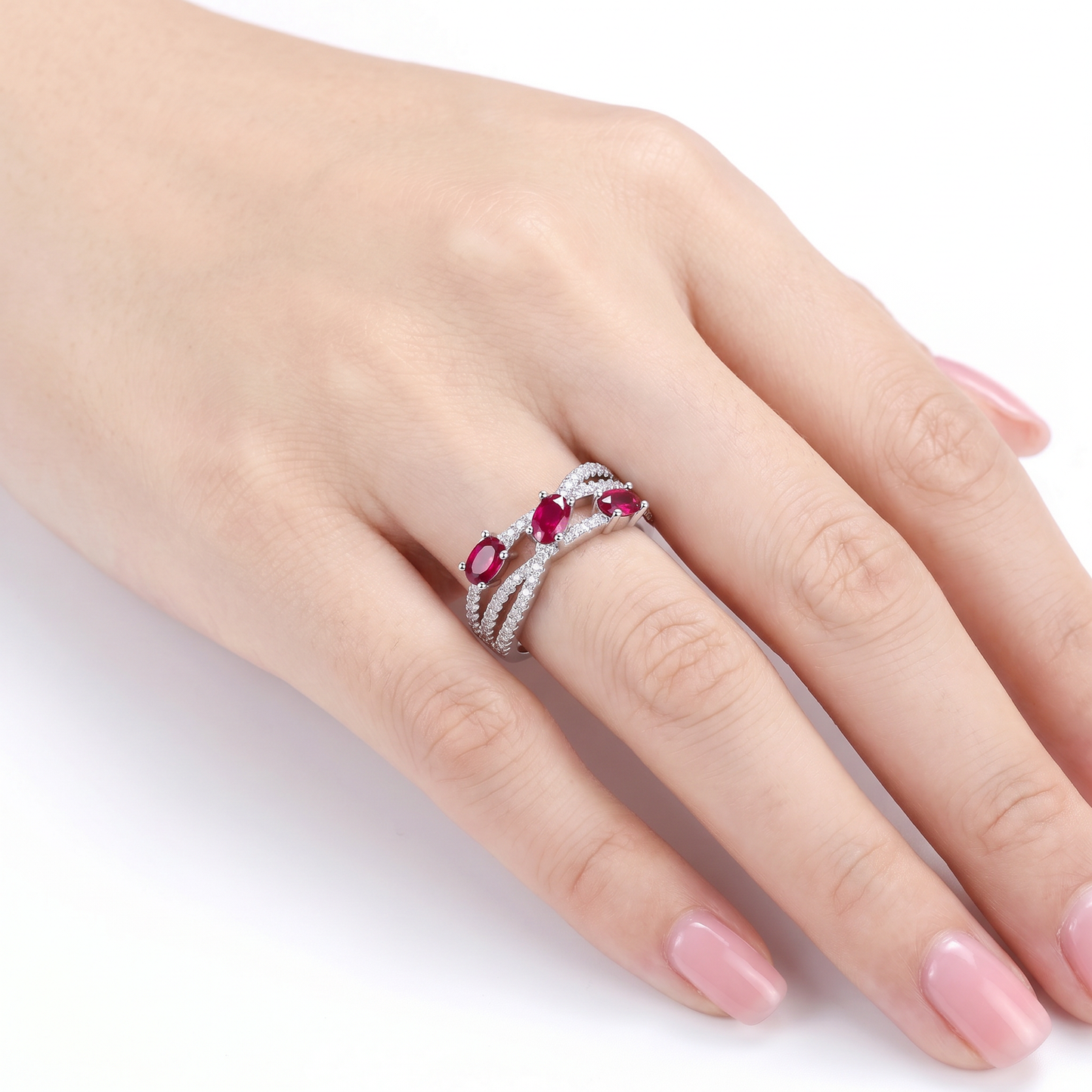Triple Blush ring