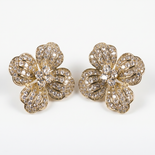 Four-leaf clover earrings